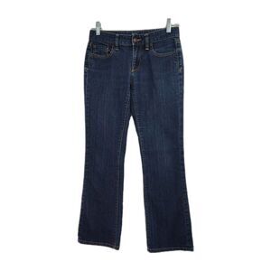 Ann Taylor Loft Curvy Bootcut Jeans Women's Size 00P Dark Blue Low Rise